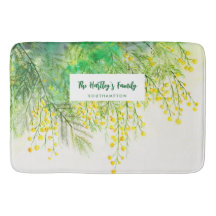 Geel Mimosa Floral Waterverf schilderij