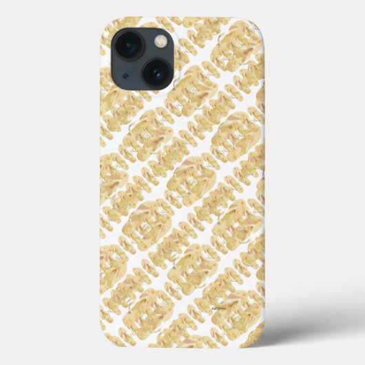 Geel Mini Flop Patroon Case-Mate iPhone Case (Achterkant)