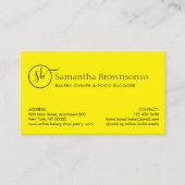 Geel Minimal Custom Foto Ei Brood Bakkerij Visitekaartje (Voorkant)