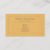 Geel minimalistisch Kraft Rustisch Visitekaartje (Voorkant)