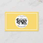 Geel Minimalistisch Modern Custom Logo Visitekaartje (Voorkant)