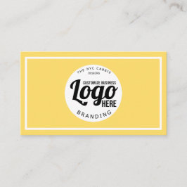 Geel Minimalistisch Modern Custom Logo Visitekaartje