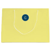 Geel Minimalistisch Monogram Grote Gift Bag Groot Cadeauzakje (Voorkant)