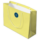 Geel Minimalistisch Monogram Grote Gift Bag Groot Cadeauzakje (Achterkant Gekanteld)