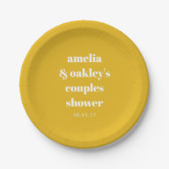 Geel Minimalistisch Schattige Custom Couples Douch Papieren Bordje