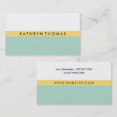 Geel/Mint Visitekaartje (Voorkant / Achterkant)