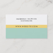 Geel/Mint Visitekaartje (Achterkant)