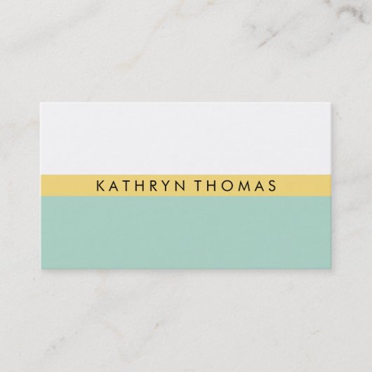 Geel/Mint Visitekaartje (Voorkant)
