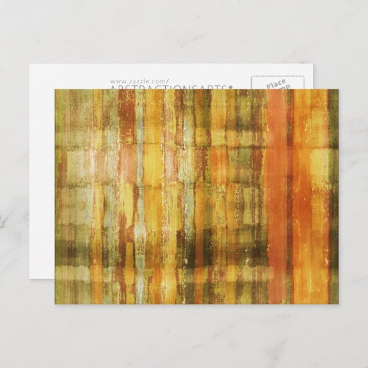 Geel modern Abstract Briefkaart (Voorkant / Achterkant)