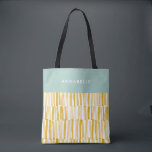 Geel modern abstract patroon gepersonaliseerd cade tote bag<br><div class="desc">Geel modern abstract patroon,  gepersonaliseerd tas met cadeau</div>