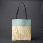 Geel modern abstract patroon gepersonaliseerd cade tote bag<br><div class="desc">Geel modern abstract patroon, gepersonaliseerd tas met cadeau</div>