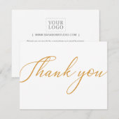 Geel modern bedrijfspakket Hartelijk dank Bedankkaart (Voorkant / Achterkant)