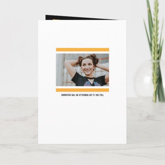 Geel modern blok 5-foto-Afstuderen (Achterkant)