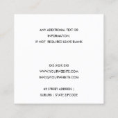 GEEL MODERN CALCULATOR COIN ICON ACCOUNTING TAX VIERKANTE VISITEKAARTJE (Achterkant)