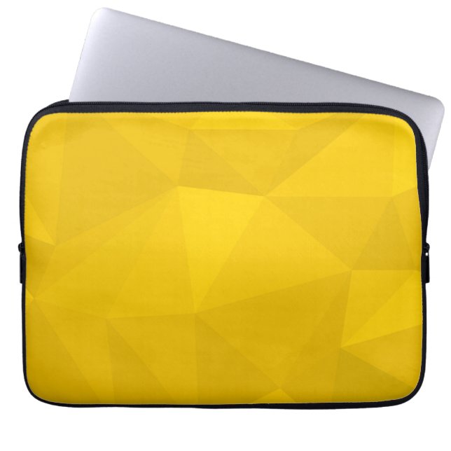 Geel, modern, cool, trendy, stedelijke geometrisch laptop sleeve (Voorkant)