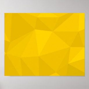 Geel, modern, cool, trendy, stedelijke geometrisch poster