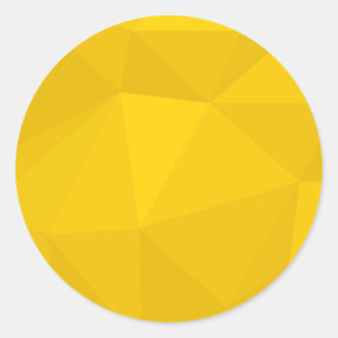 Geel, modern, cool, trendy, stedelijke geometrisch ronde sticker