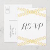 Geel modern deco Briefkaart (Voorkant / Achterkant)