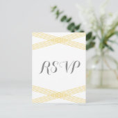 Geel modern deco Briefkaart (Staand voorkant)