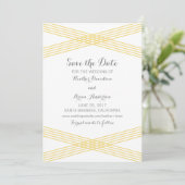Geel Modern Deco sparen de Datum uitnodigen Save The Date (Staand voorkant)