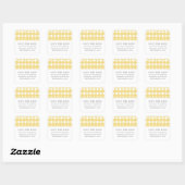 Geel Modern Deco sparen de Stickers van de Datum (Vel)