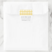Geel Modern Deco sparen de Stickers van de Datum (Tas)
