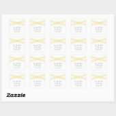 Geel Modern Deco sparen de Stickers van de Datum (Vel)