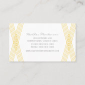 Geel modern deco-Visitekaartje Visitekaartje (Achterkant)