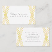 Geel modern deco-Visitekaartje Visitekaartje (Voorkant / Achterkant)