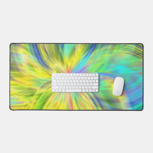 Geel modern esthetisch patroon bureaumat (Keyboard & Muis)