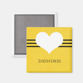 Geel modern hartnet magneet (Voorkant / Achterkant)