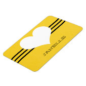 Geel modern Heart Flexi Magnet Magneet (Linkerzijde)