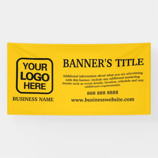 Geel Modern Logo Black Business Banner (Horizontaal)