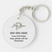 Geel Modern Minimal Fresh Crochet Lemon Slice Sleutelhanger (Achterkant)