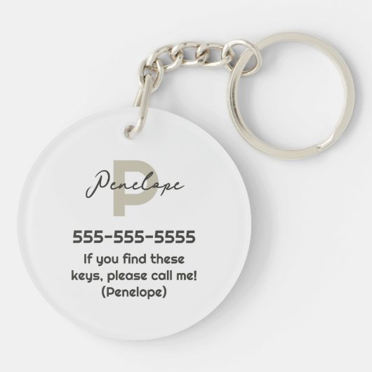 Geel Modern Minimal Fresh Crochet Lemon Slice Sleutelhanger (Achterkant)