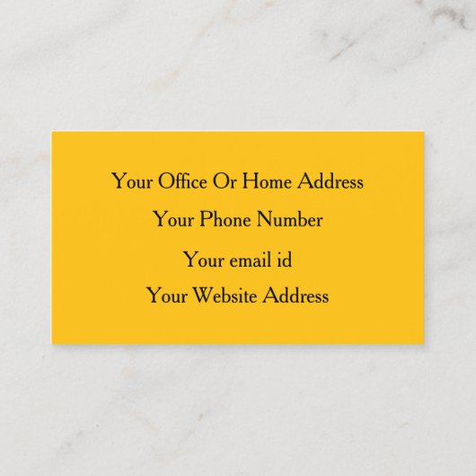 Geel Modern Minimalistisch Professioneel Sinaasapp Visitekaartje (Achterkant)