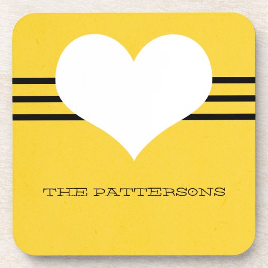 Geel modern Onderzetter set (Voorkant)