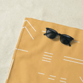 Geel Modern Prachtig geometrisch patroon Strandlaken (In situ)