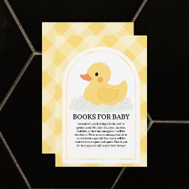 Geel Modern Rubber Ducky Baby shower Informatiekaartje
