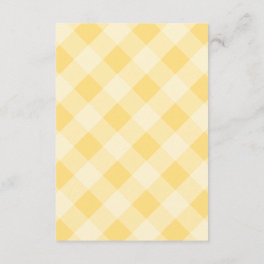 Geel Modern Rubber Ducky Baby shower Informatiekaartje (Achterkant)