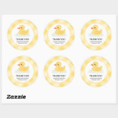 Geel Modern Rubber Ducky Baby shower Ronde Sticker (Vel)