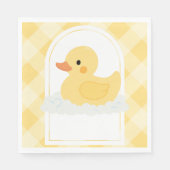 Geel Modern Rubber Ducky Baby shower Servet (Voorkant)