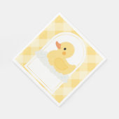 Geel Modern Rubber Ducky Baby shower Servet (Hoek)