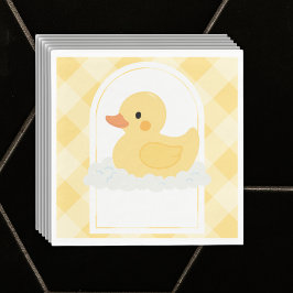 Geel Modern Rubber Ducky Baby shower Servet