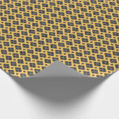 Geel modern vormig looppapier voor wasgoed cadeaupapier (Hoek)