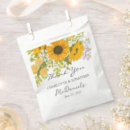 Geel Modern Zonnebloemen Boeket bruiloft Bedankzakje