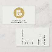 GEEL MODERNE BEREKENING ICON BOEKHOUDBELASTING VISITEKAARTJE (Voorkant / Achterkant)