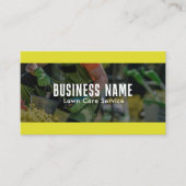 Geel Moderne Gazonverzorging Landscaping Visitekaartje (Voorkant)