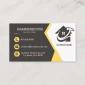 Geel Moderne Huis Bouw Bouw Visitekaartje (Voorkant)