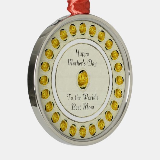 Geel Moederdag Ornament (Rechts)